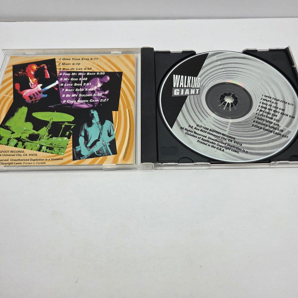 Walking Giant CD Open Your Eyes 1996 Bigfoot Records Alternative Rock Vintage - Picture 2 of 5
